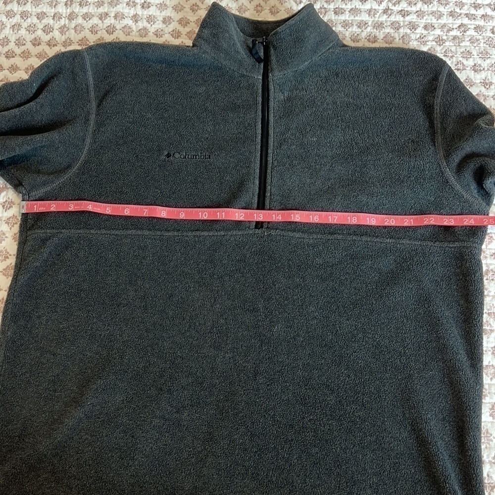 Columbia Sport Charcoal Heather Half-Zip Polar Fleece Jacket Pullover Size Large - Picture 7 of 10